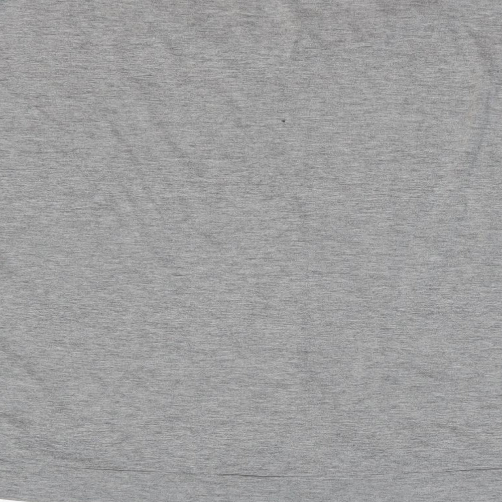 V by Very Womens Grey Polyester Basic T-Shirt Size 20 Round Neck - Lace Detail Lounge Top
