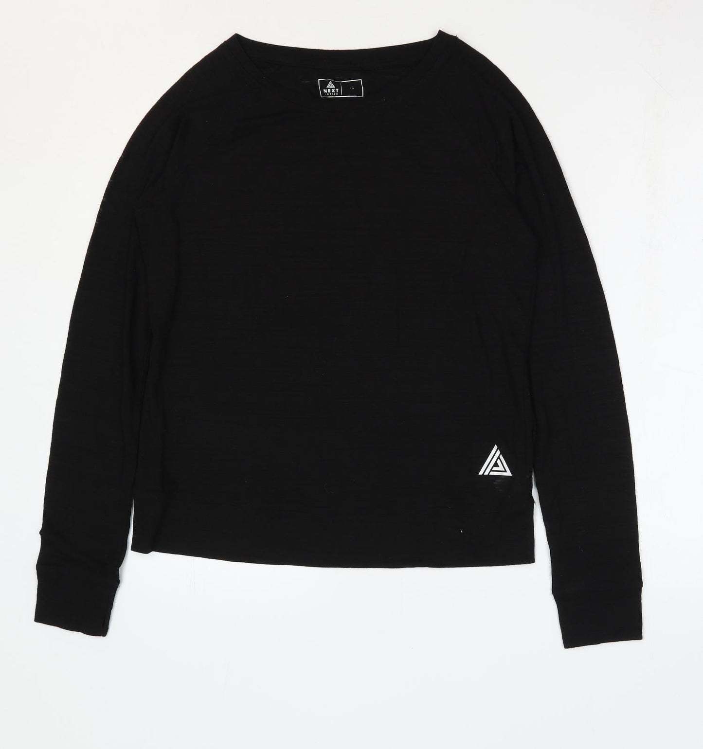 NEXT Womens Black Polyester Basic Casual Size 10 Round Neck Pullover