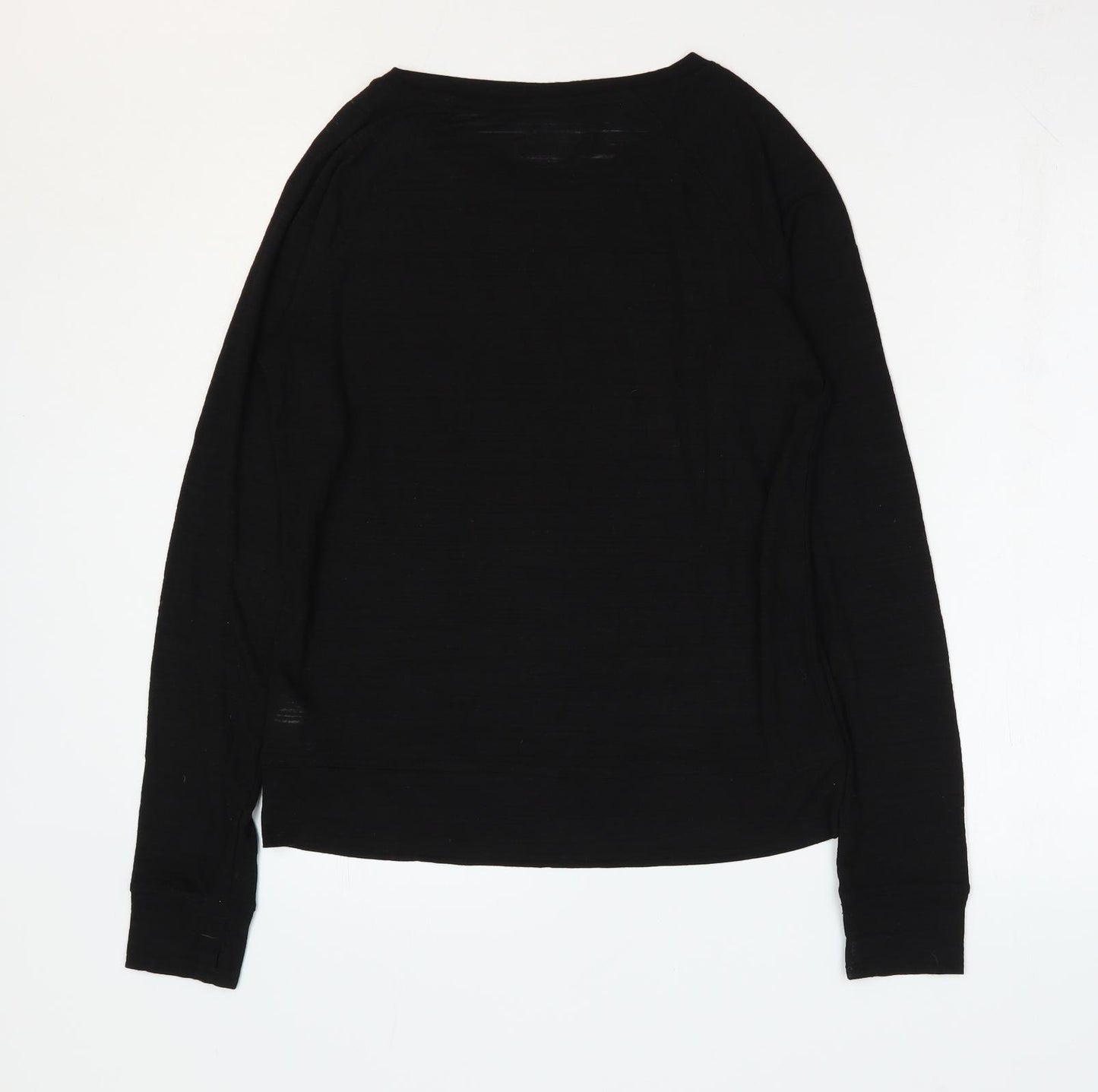 NEXT Womens Black Polyester Basic Casual Size 10 Round Neck Pullover