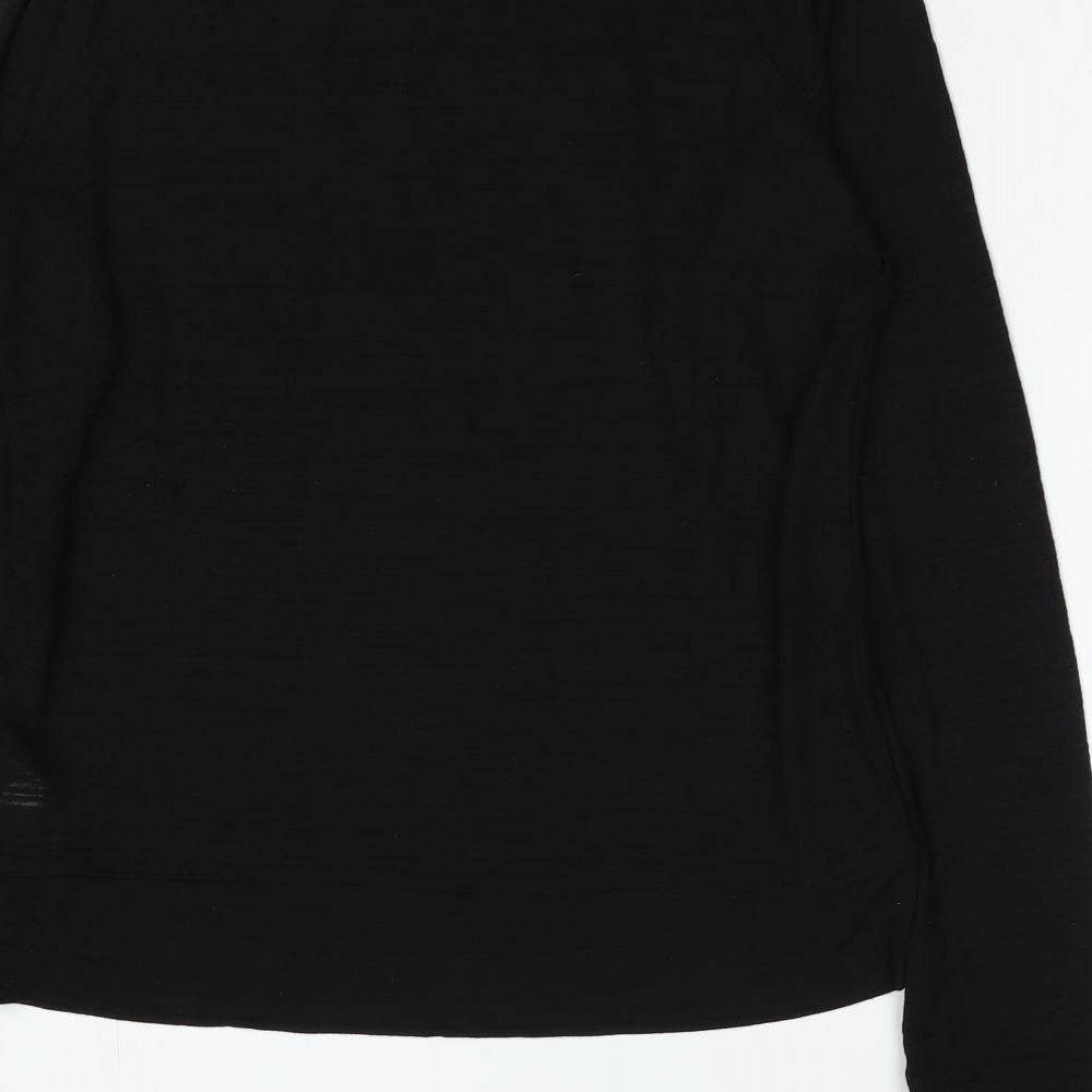 NEXT Womens Black Polyester Basic Casual Size 10 Round Neck Pullover