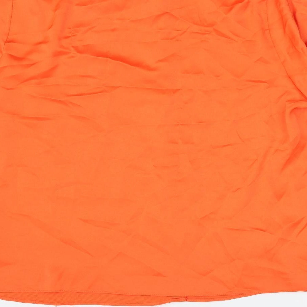 Primark Womens Orange Polyester Basic Button-Up Size 20 Collared