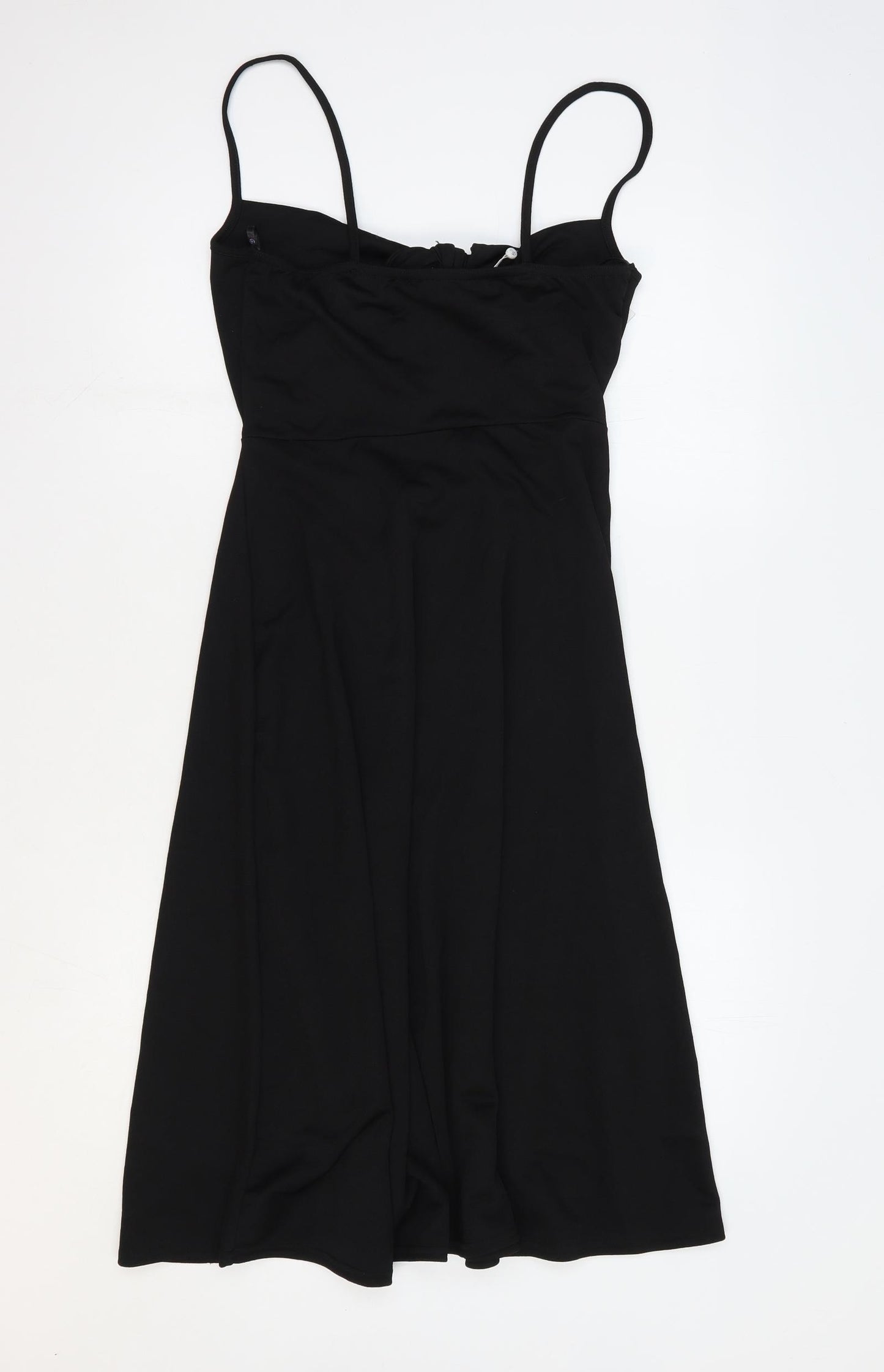 Missguided Womens Black Polyester Fit & Flare Size 12 Sweetheart Tie - Tie Front