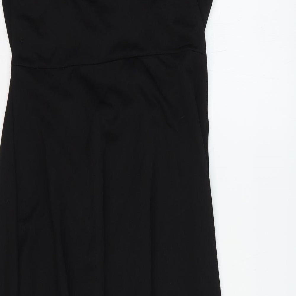 Missguided Womens Black Polyester Fit & Flare Size 12 Sweetheart Tie - Tie Front