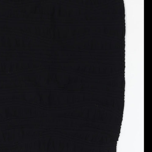 Feathers Womens Black Nylon Mini Skirt Size M