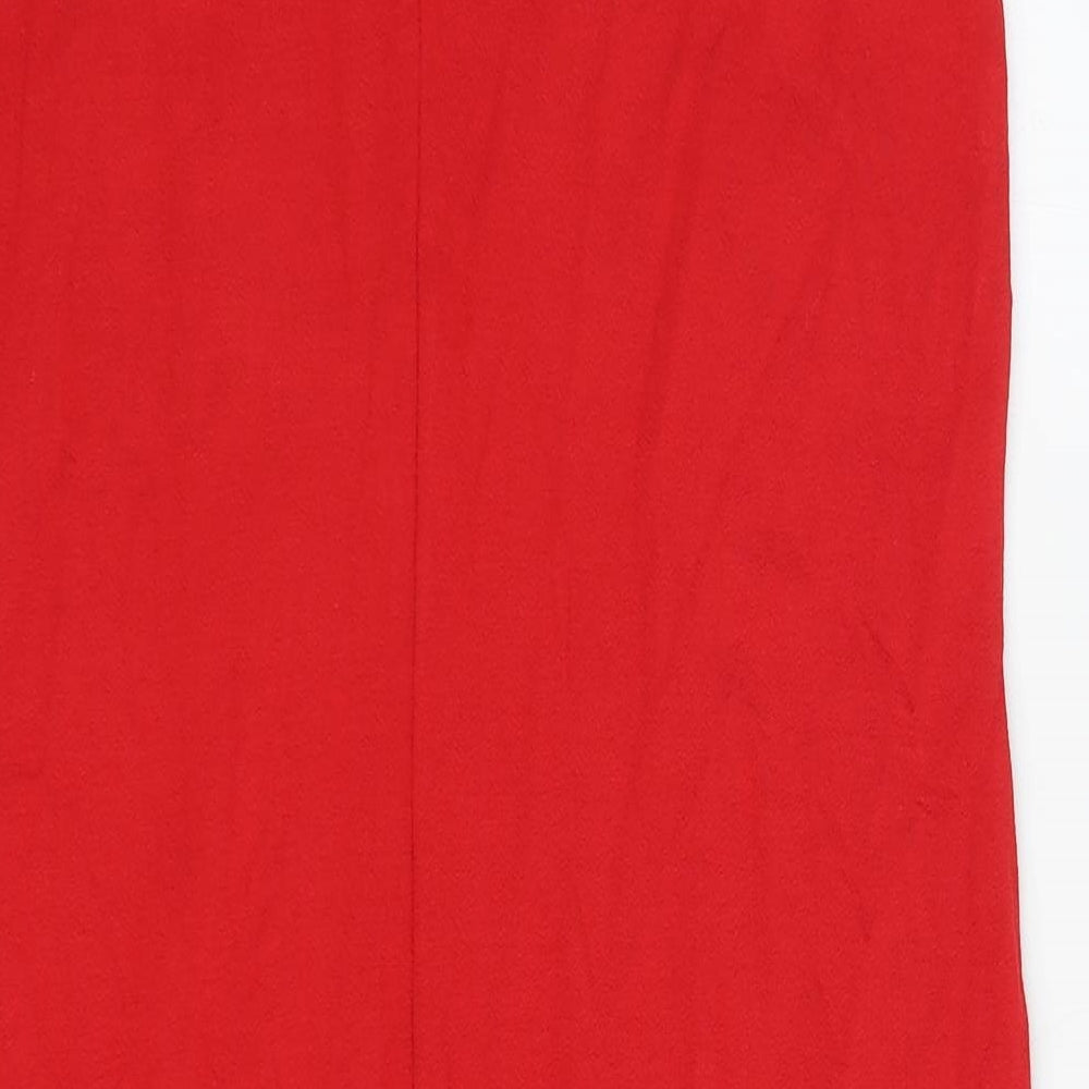 F&F Womens Red Viscose Shift Size 14 Round Neck Pullover
