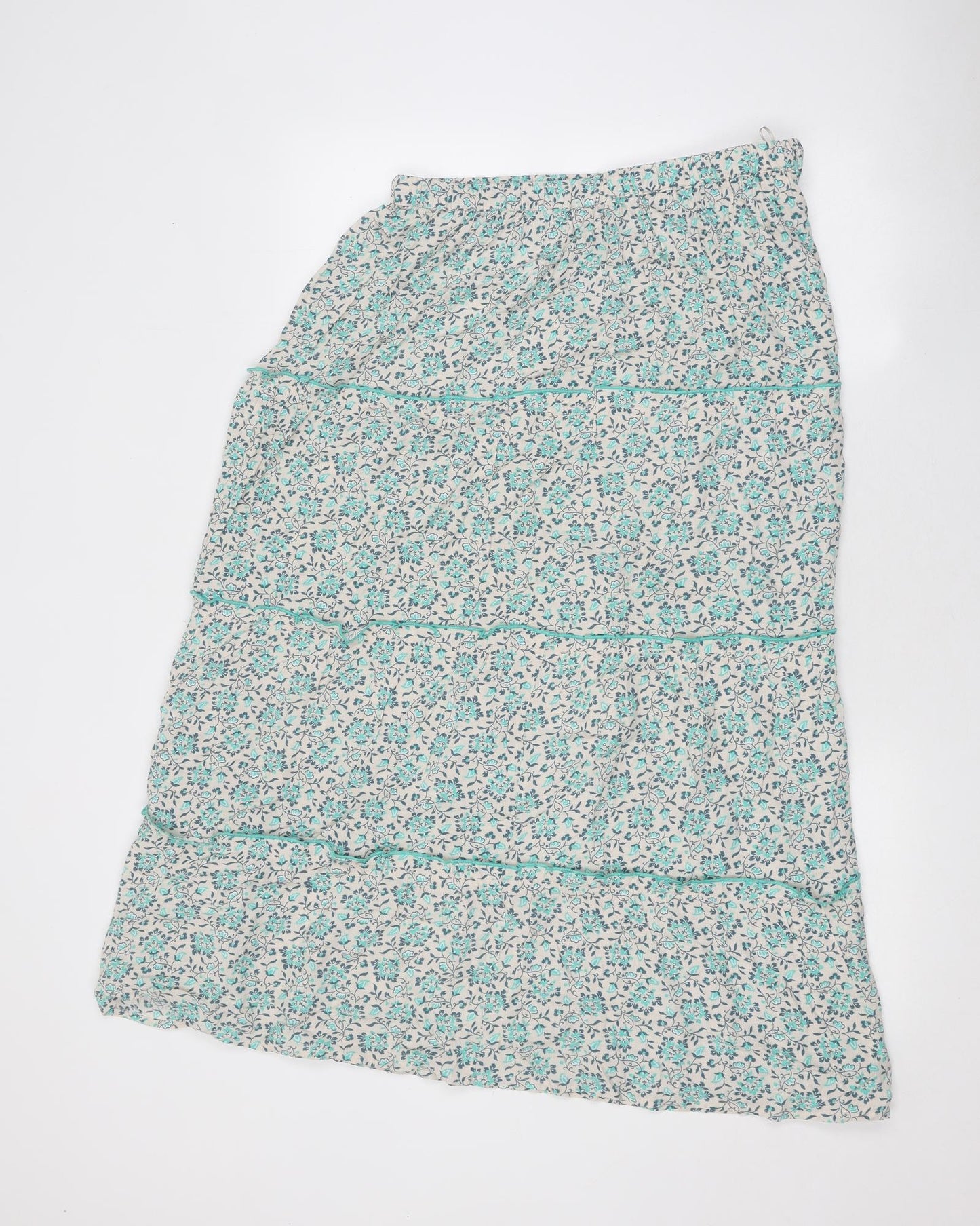 Per Una Womens Multicoloured Floral Polyester Maxi Skirt Size 16 Drawstring