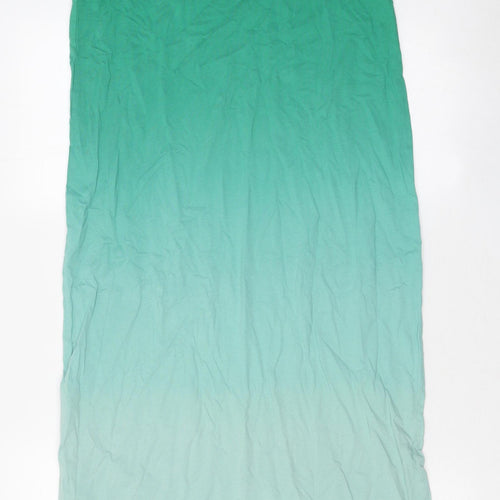 Marks and Spencer Womens Green Polyester Bodycon Size 6 Round Neck Pullover - Ombre