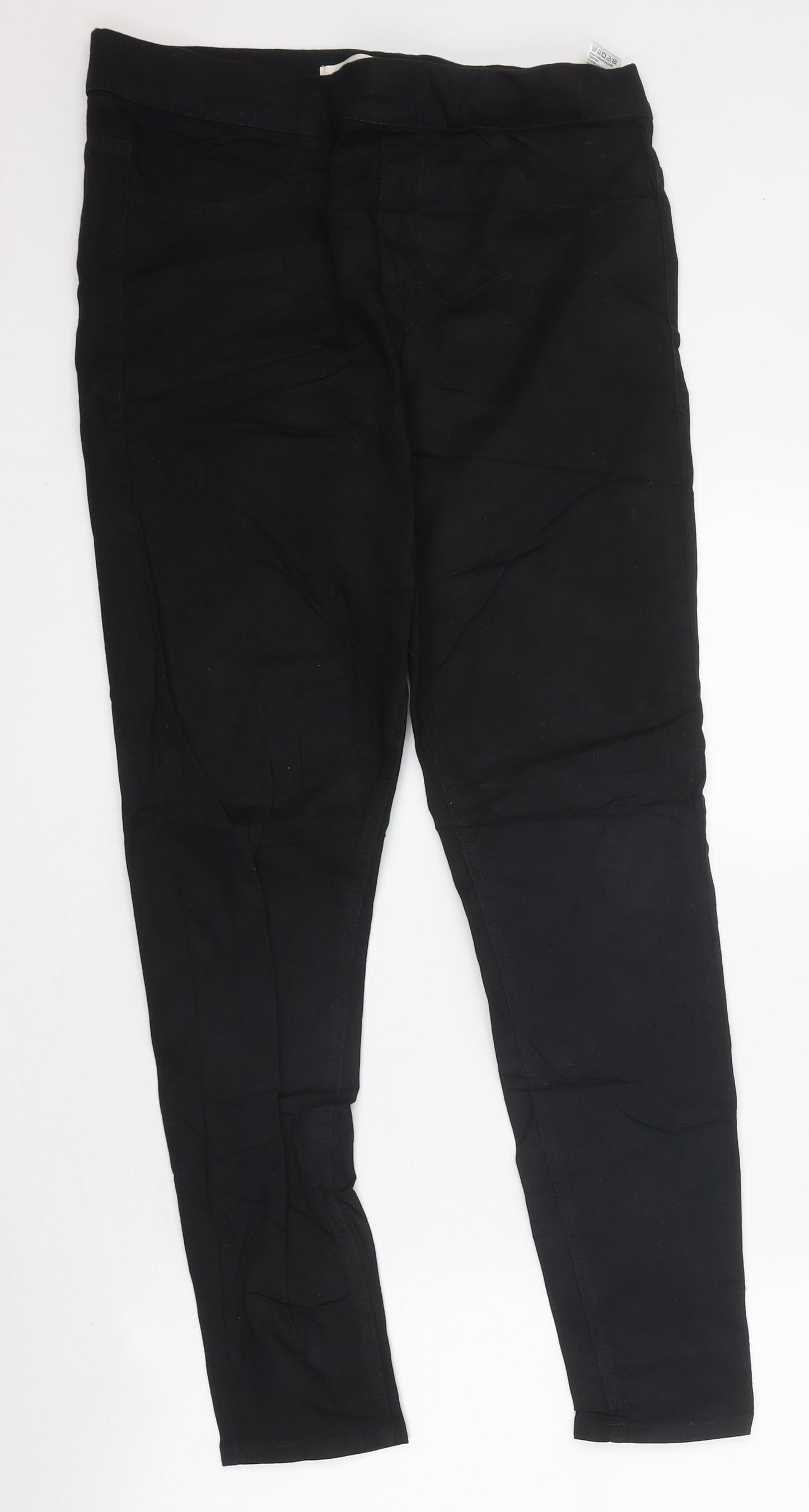 Marks and Spencer Womens Black 100% Cotton Jegging Jeans Size 12 L23 in Regular