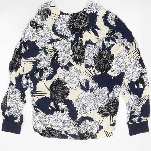 Marks and Spencer Womens Multicoloured Floral Polyester Wrap Blouse Size 8 Sweetheart