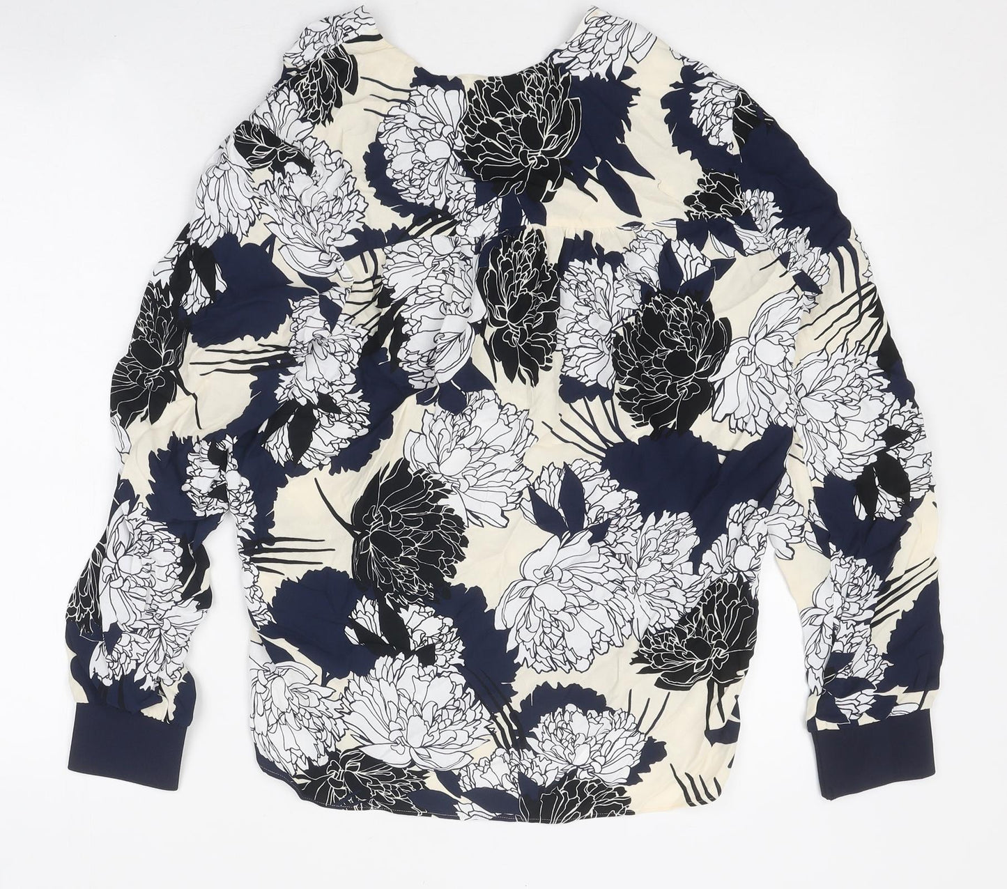 Marks and Spencer Womens Multicoloured Floral Polyester Wrap Blouse Size 8 Sweetheart