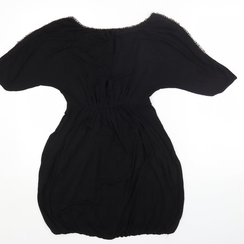 AX Paris Womens Black Viscose Fit & Flare Size S Off the Shoulder Pullover