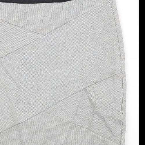 Stradivarius Womens Grey Viscose Straight & Pencil Skirt Size S