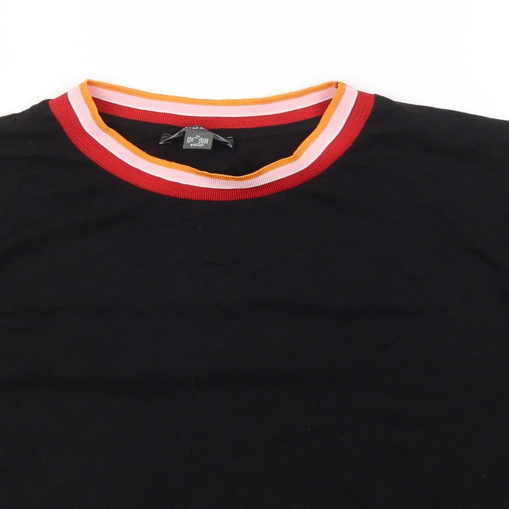 Primark Womens Black Cotton Basic T-Shirt Size XL Round Neck