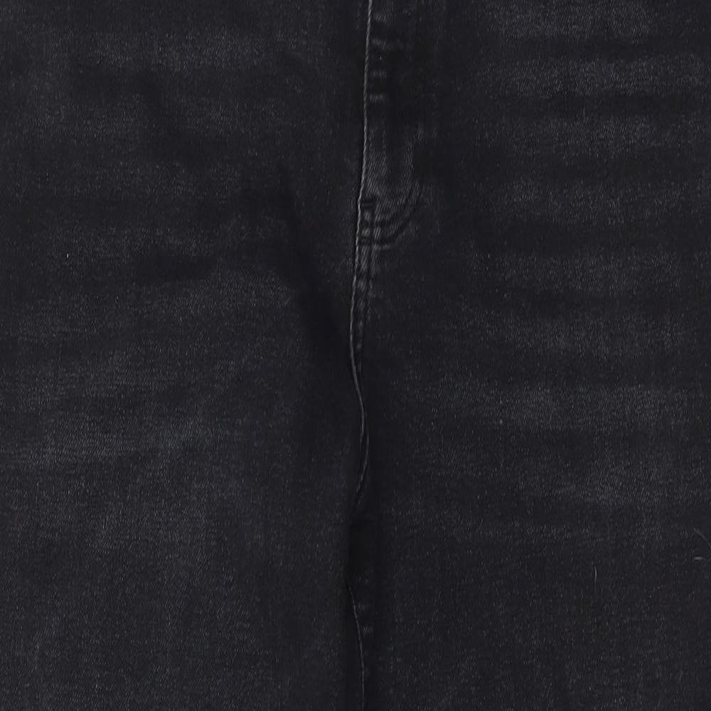 George Womens Black Cotton Mom Jeans Size 16 L23 in Regular Zip