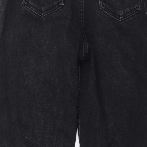 George Womens Black Cotton Mom Jeans Size 16 L23 in Regular Zip