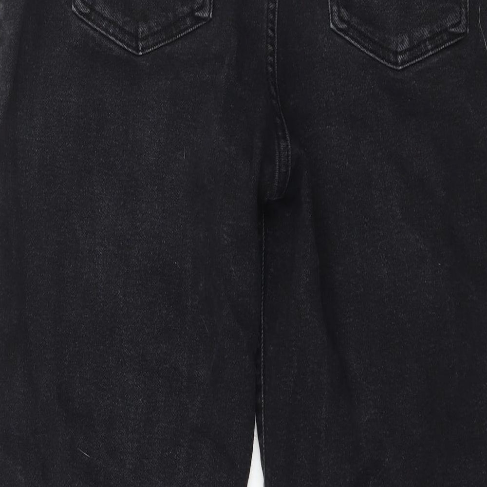 George Womens Black Cotton Mom Jeans Size 16 L23 in Regular Zip