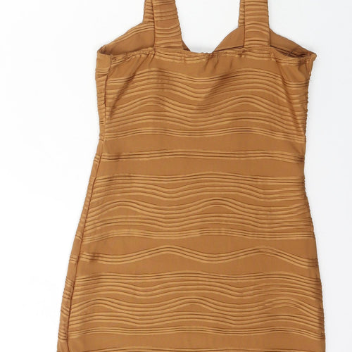 Primark Womens Beige Polyester Bodycon Size 10 Sweetheart Pullover - Textured