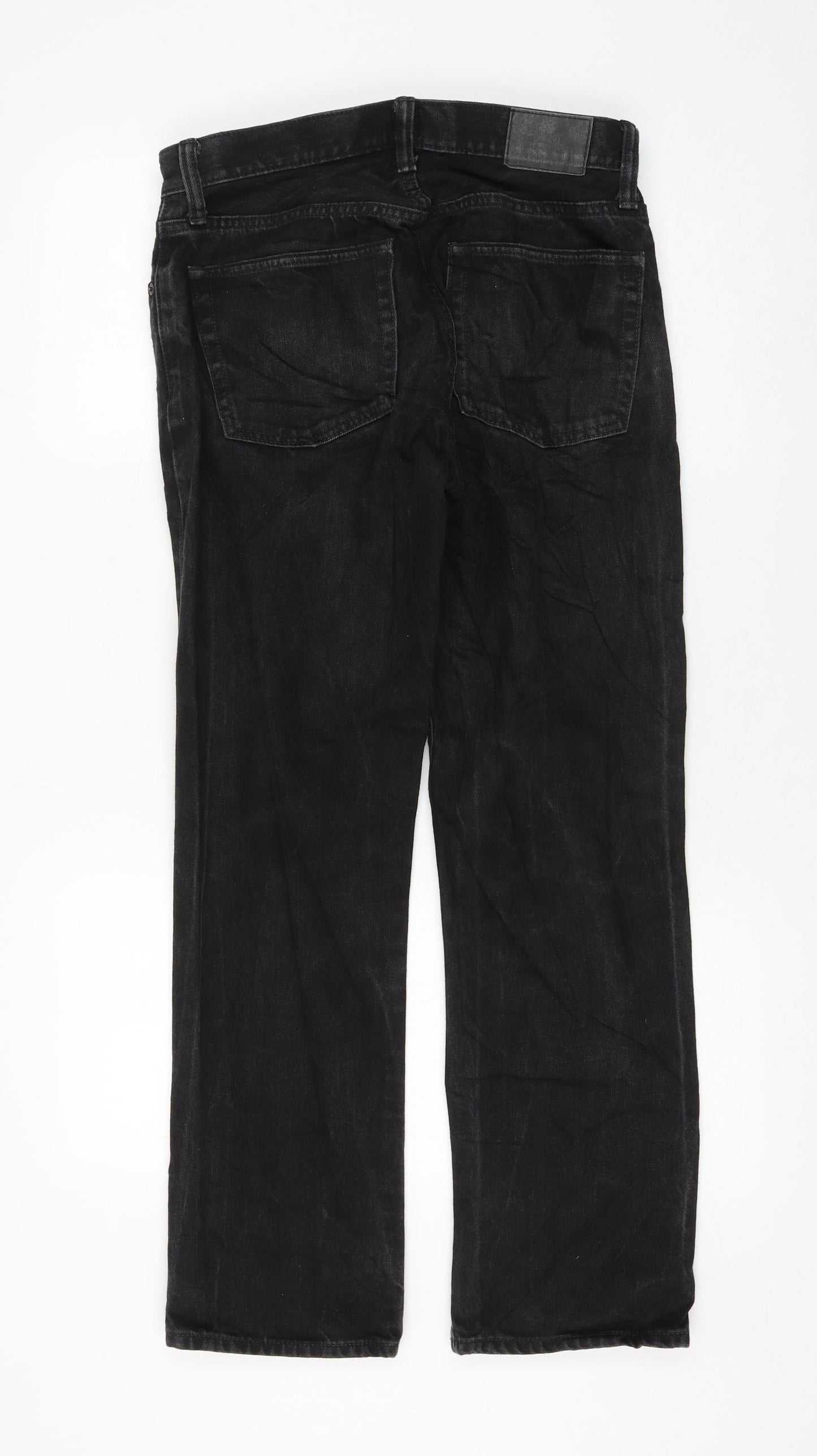 Gap Womens Black Cotton Straight Jeans Size 28 in L28 in Regular Zip