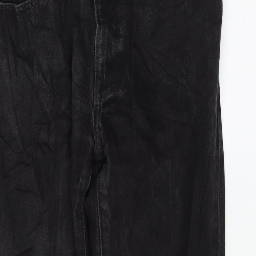 Gap Womens Black Cotton Straight Jeans Size 28 in L28 in Regular Zip