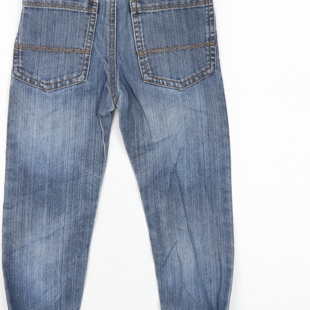 Matalan Boys Blue Cotton Tapered Jeans Size 3-4 Years Regular Drawstring