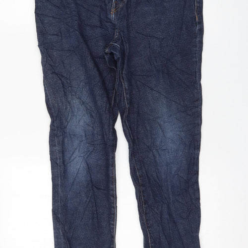 H&M Womens Blue Cotton Skinny Jeans Size 34 in L32 in Regular Zip