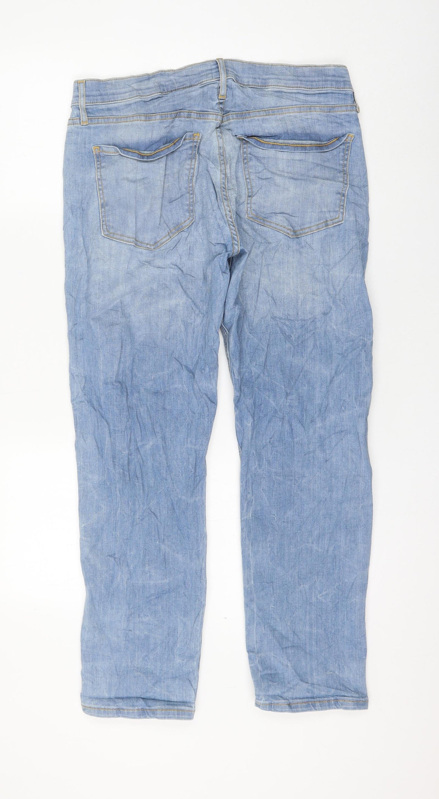And/Or Womens Blue Cotton Straight Jeans Size 32 in L27 in Regular Zip