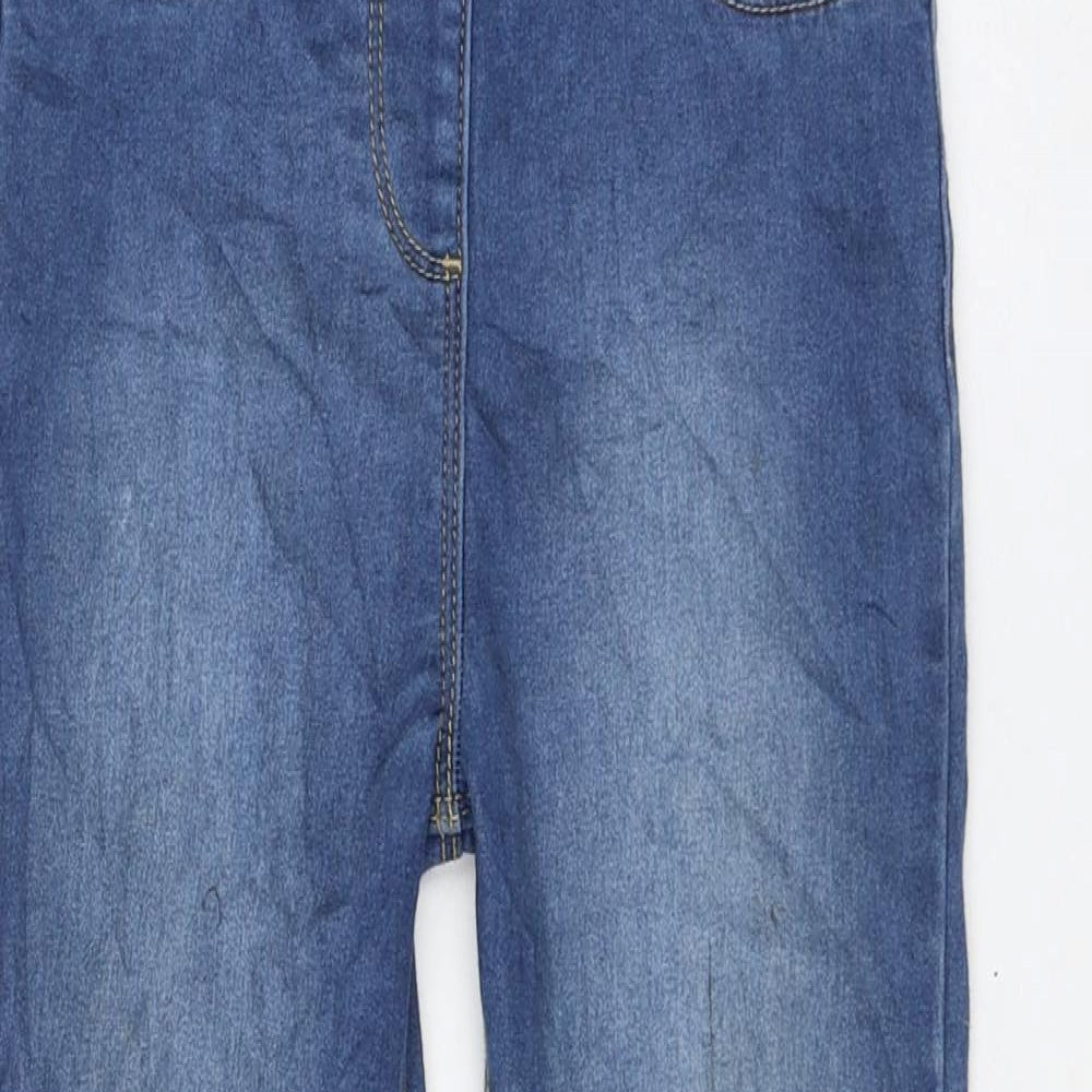 George Girls Blue Cotton Jegging Jeans Size 9-10 Years Regular Pullover