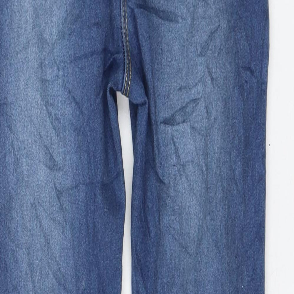 George Girls Blue Cotton Jegging Jeans Size 9-10 Years Regular Pullover