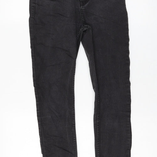 New Look Womens Black Cotton Skinny Jeans Size 8 L26 in Regular Zip