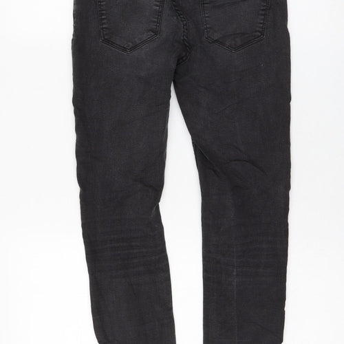 New Look Womens Black Cotton Skinny Jeans Size 8 L26 in Regular Zip