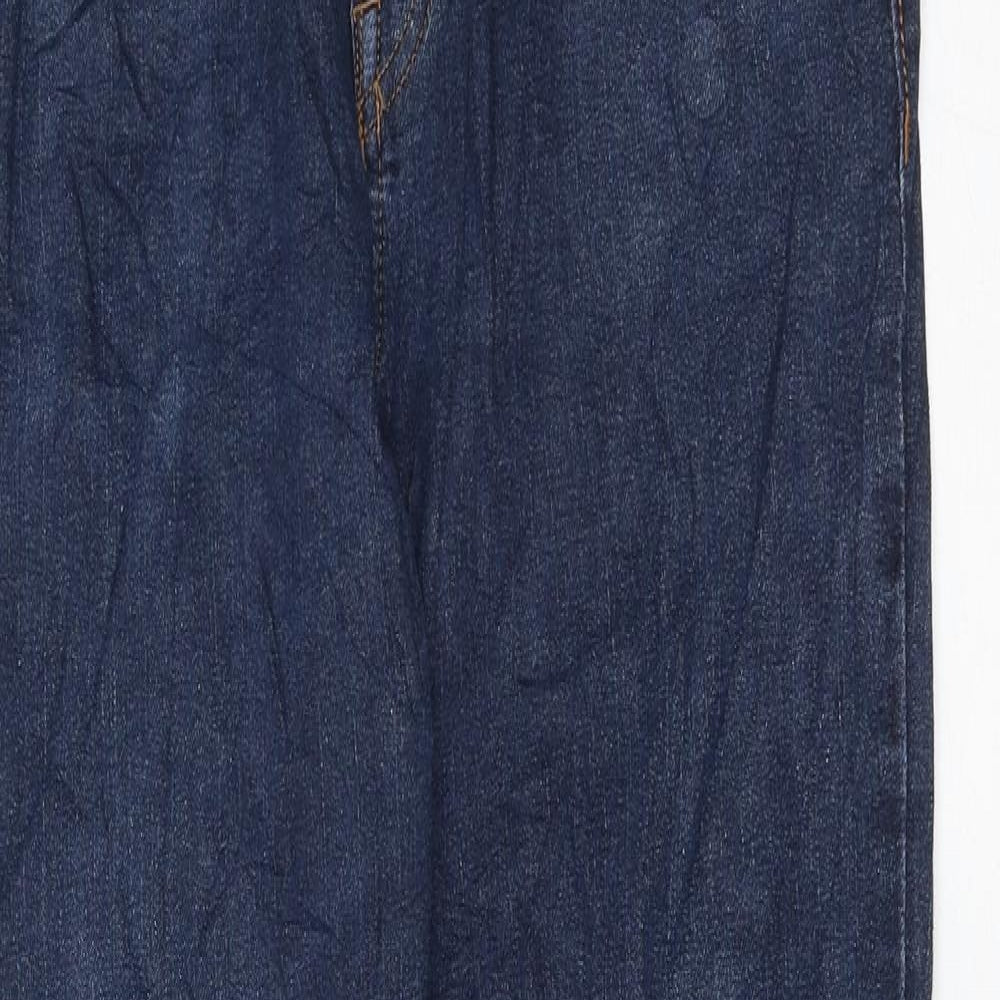 H&M Womens Blue Cotton Skinny Jeans Size 34 in L30 in Regular Zip
