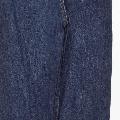 H&M Womens Blue Cotton Skinny Jeans Size 34 in L30 in Regular Zip
