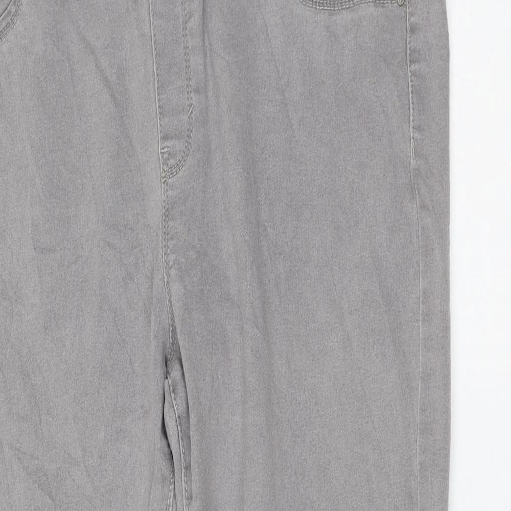 Primark Womens Grey Cotton Jegging Jeans Size 18 L28 in Regular