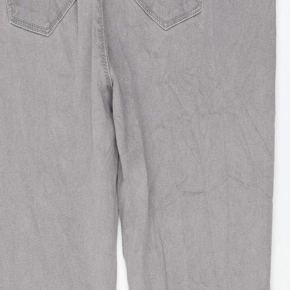 Primark Womens Grey Cotton Jegging Jeans Size 18 L28 in Regular