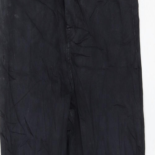 Topshop Womens Black Cotton Skinny Jeans Size 28 in L32 in Regular Zip
