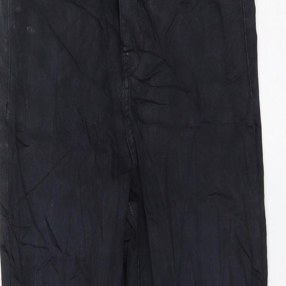 Topshop Womens Black Cotton Skinny Jeans Size 28 in L32 in Regular Zip