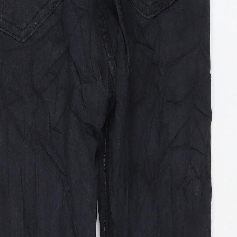 Topshop Womens Black Cotton Skinny Jeans Size 28 in L32 in Regular Zip
