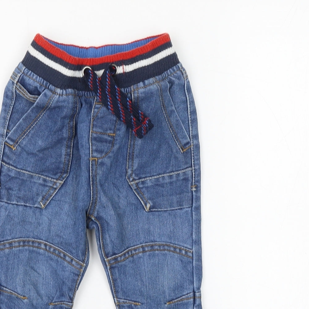 TU Boys Blue Cotton Capri Jeans Size 18-24 Months Drawstring