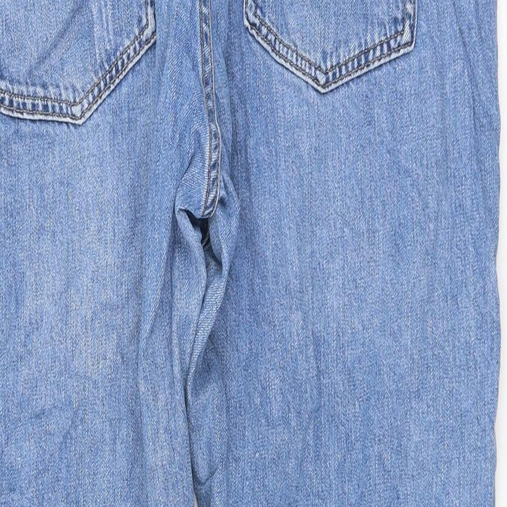 Hush Womens Blue Cotton Straight Jeans Size 16 L27 in Regular Zip