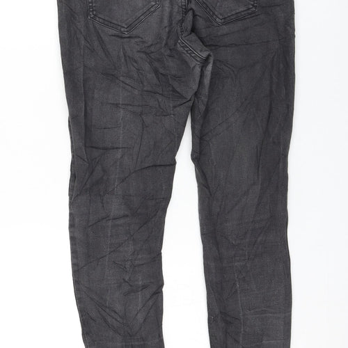 91 Womens Black Cotton Skinny Jeans Size 12 L28 in Regular Zip
