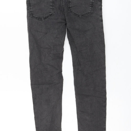 TU Girls Black Cotton Skinny Jeans Size 9 Months Regular Zip