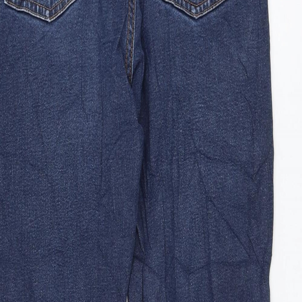 H&M Womens Blue Cotton Straight Jeans Size 34 in L32 in Regular Zip