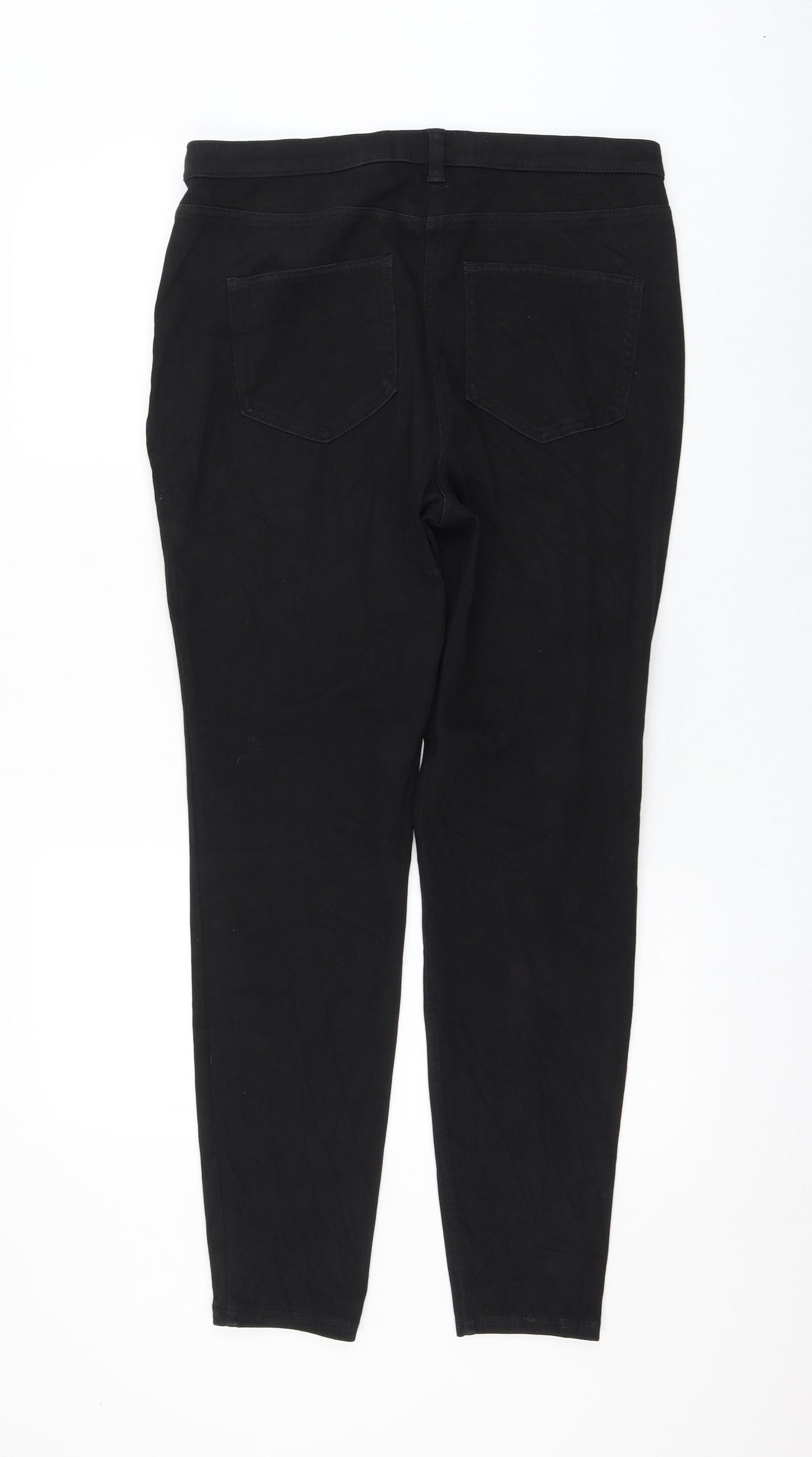 NEXT Womens Black Cotton Jegging Jeans Size 16 L29 in Regular