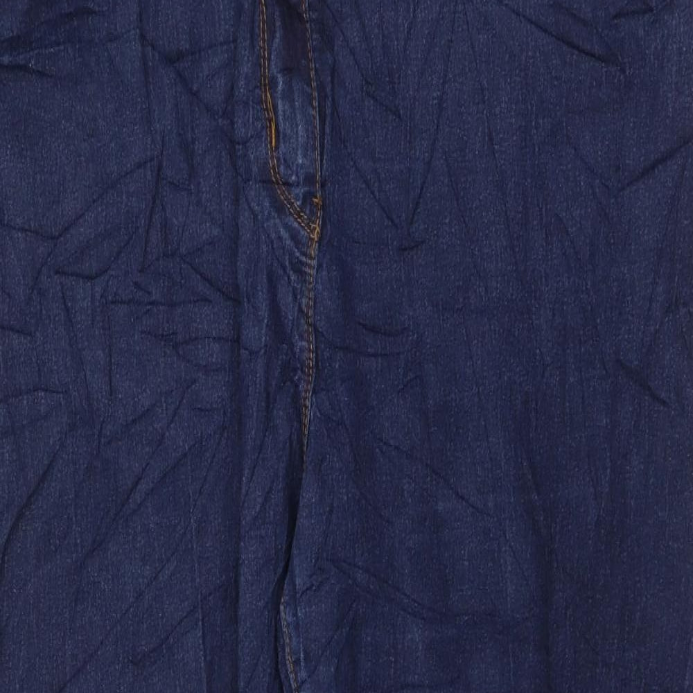 Yours Womens Blue Polyester Skinny Jeans Size 24 L28 in Regular Zip