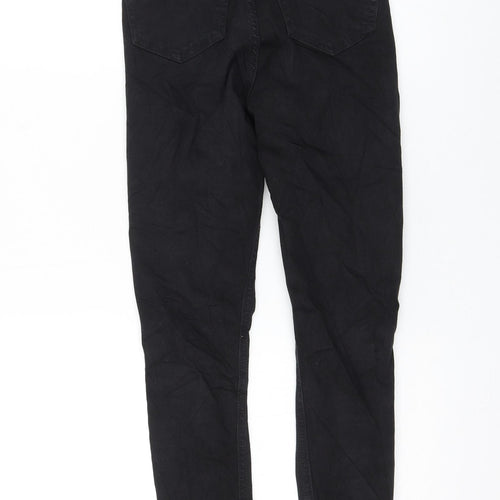 Topshop Womens Black Cotton Skinny Jeans Size 24 in L32 in Regular Zip