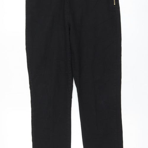 H&M Womens Black Cotton Skinny Jeans Size 12 L27 in Regular Zip