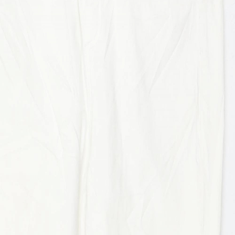 White Stuff Womens White Cotton Jegging Jeans Size 14 L25 in Regular