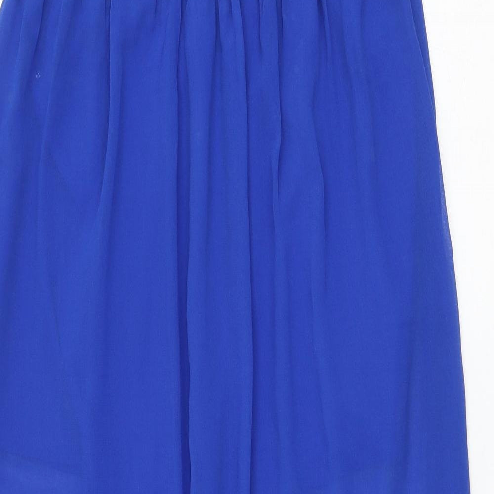 New Look Girls Blue Polyester Flare Skirt Size 12 Years Regular