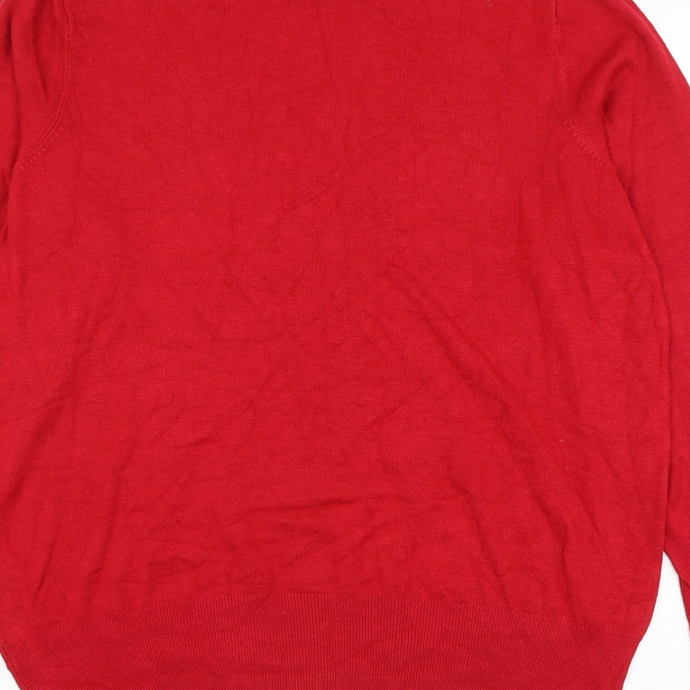Wallis Womens Red Roll Neck Viscose Pullover Jumper Size 18