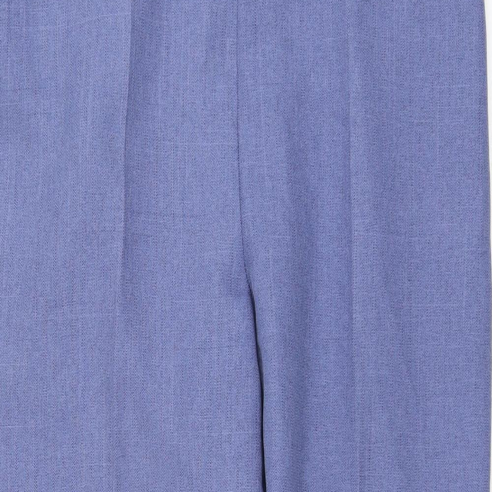 Emma Womens Blue Polyester Trousers Size 20 L28 in Regular